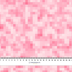 PIXELS pat. 2 / pink - Waterproof woven fabric