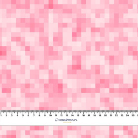 PIXELS pat. 2 / pink - single jersey with elastane 