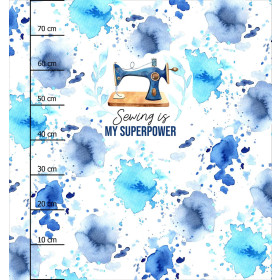 SEWING IS MY SUPERPOWER - panel (75cm x 80cm) lycra 300g