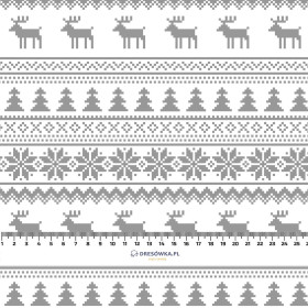 REINDEERS PAT. 2 /  light grey - Woven Fabric for tablecloths