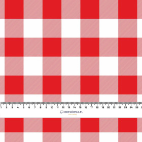 VICHY GRID RED  - Waterproof woven fabric