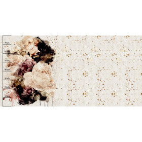 WATERCOLOR FLOWERS PAT. 4 - panoramic panel brushed knitwear with elastane ITY (80cm x 155cm)