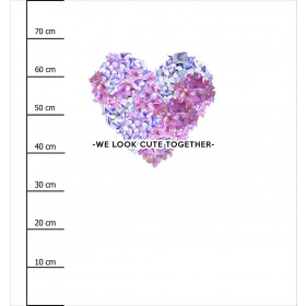 WE LOOK CUTE TOGETHER -  PANEL (75cm x 80cm) brushed knitwear with elastane ITY