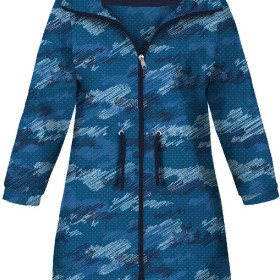 KIDS PARKA (ARIEL) - CAMOUFLAGE - classic blue - softshell