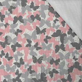 BUTTERFLIES / pink - Cotton muslin