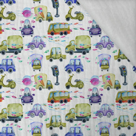 ON THE ROAD (COLORFUL TRANSPORT) - Cotton muslin