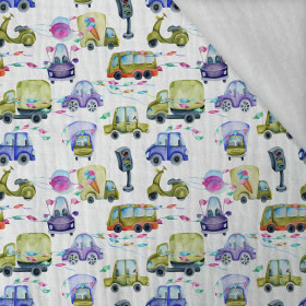 ON THE ROAD (COLORFUL TRANSPORT) - Cotton muslin