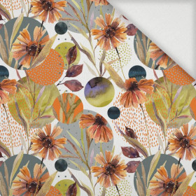 ORANGE CORNFLOWERS - Woven Fabric for tablecloths