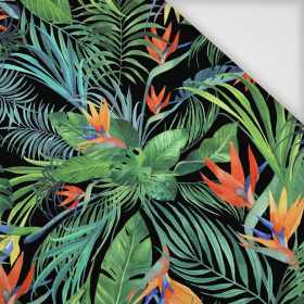 PARADISE JUNGLE / black - Woven Fabric for tablecloths
