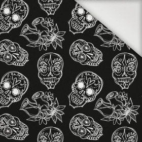 SKULLS CONTOUR / roses (DIA DE LOS MUERTOS) - Nylon fabric PUMI