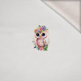 BABY OWL -  PANEL (60cm x 50cm) brushed knitwear with elastane ITY