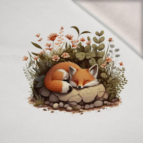 SLEEPING FOX - panel (75cm x 80cm) brushed knitwear with elastane ITY