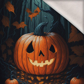 HALLOWEEN PUMPKIN - panel (75cm x 80cm) brushed knitwear with elastane ITY