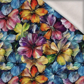 WATER-COLOR FLOWERS pat. 8 - brushed knitwear with elastane ITY