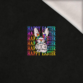 HAPPY EASTER / neon -  PANEL (60cm x 50cm) brushed knitwear with elastane ITY