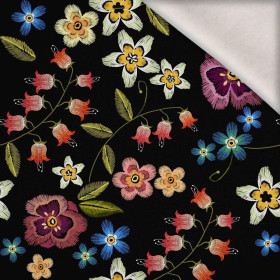 FLOWERS - brushed knitwear with elastane ITY