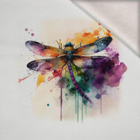 WATERCOLOR DRAGONFLY - panel (75cm x 80cm) brushed knitwear with elastane ITY