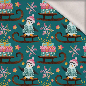 PENGUINS / SLEIGH (CHRISTMAS PENGUINS) - brushed knitwear with elastane ITY