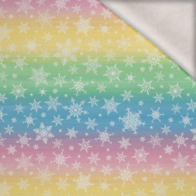 SNOWFLAKES PAT. 2 / RAINBOW STRIPES XL pat. 2  - brushed knitwear with elastane ITY