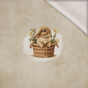 BUNNY IN A BASKET PAT. 2 -  PANEL (60cm x 50cm) brushed knitwear with elastane ITY