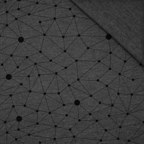 SPIDER'S WEB  / graphite - looped knit fabric