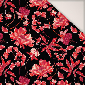 RED FLOWERS pat. 3 (RED GARDEN) - PERKAL Cotton fabric