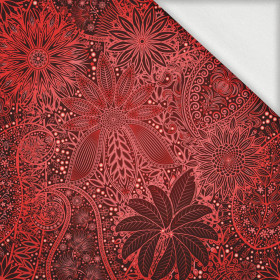 RED LACE - looped knit fabric with elastane ITY