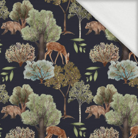 DEERS AND BEARS (INTO THE WOODS) - looped knit fabric with elastane ITY