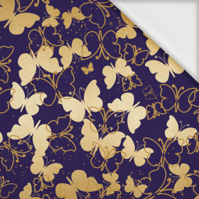 BUTTERFLIES / gold - looped knit fabric with elastane ITY