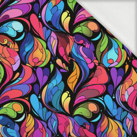 COLORFUL ABSTRACT - looped knit fabric with elastane ITY