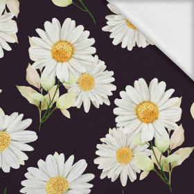 DAISIES PAT. 3 / black - looped knit fabric with elastane ITY