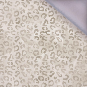 SPOTS / BEIGE (SNOW LEOPARDS) - softshell