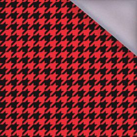 BLACK HOUNDSTOOTH / red - softshell