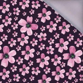 PINK FLOWERS PAT. 5 / black - softshell