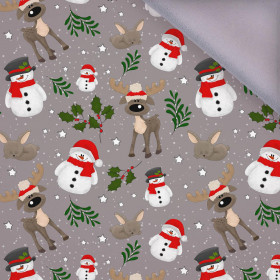 SNOWMEN AND REINDEERS / grey (WINTER SQUAD) - softshell