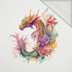 WATERCOLOR DRAGON PAT. 2  - panel (75cm x 80cm) looped knit