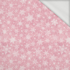 SNOWFLAKES PAT. 2 / ACID WASH ROSE QUARTZ - looped knit fabric