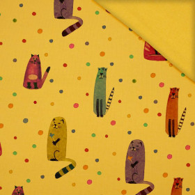 KITTEN FRENZY  / B-14 mustard - looped knit fabric