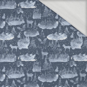 ANIMALS IN THE FOREST PAT. 2 (PAINTED FOREST) - looped knit fabric