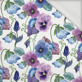 PANSIES (BLOOMING MEADOW) - looped knit fabric