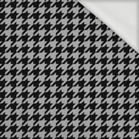 BLACK HOUNDSTOOTH / grey - looped knit fabric