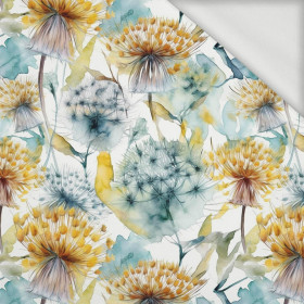 WATERCOLOR DANDELION PAT. 4 - looped knit fabric