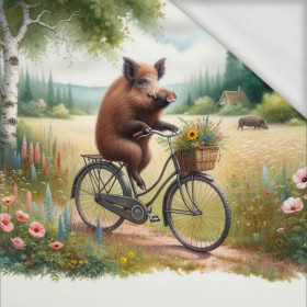 BOAR ON A BIKE PAT. 2 - panel (60cm x 50cm) looped knit