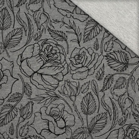 ROSES / CONTOUR  / eco melange - looped knit fabric