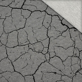 SCORCHED EARTH (black) / eco melange - looped knit fabric