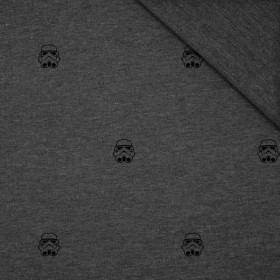 STORMTROOPERS (MINIMAL) / graphite - looped knit fabric