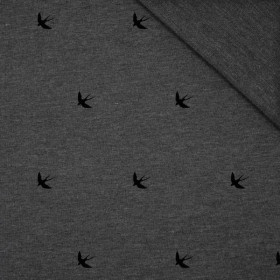 GYM (MINIMAL)  / graphite - looped knit fabric