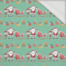 SANTA AND SLEIGH (CHRISTMAS FRIENDS) - looped knit fabric