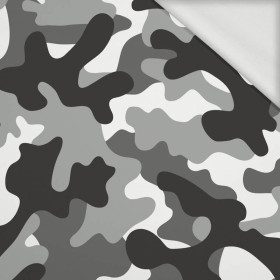 CAMOUFLAGE GREY - looped knit fabric