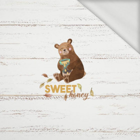 SWEET HONEY (BEARS AND BUTTERFLIES) - panel 50cm x 60cm - looped knit fabric